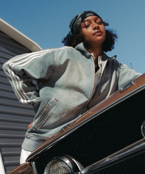 adidas（アディダス）の「adidas DENIM FIREBIRD TRACK TOP ATMOS / アディダス デニム ファイヤー バード トラックトップ アトモス【SP】（デニムジャケット・メンズ・ライトインディゴブルー・XXL/XL/L/M/S/XS/3XL）」の12枚目の写真