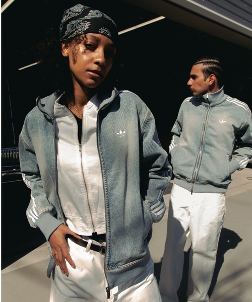 adidas（アディダス）の「adidas DENIM FIREBIRD TRACK TOP ATMOS / アディダス デニム ファイヤー バード トラックトップ アトモス【SP】（デニムジャケット・メンズ・ライトインディゴブルー・XXL/XL/L/M/S/XS/3XL）」の13枚目の写真