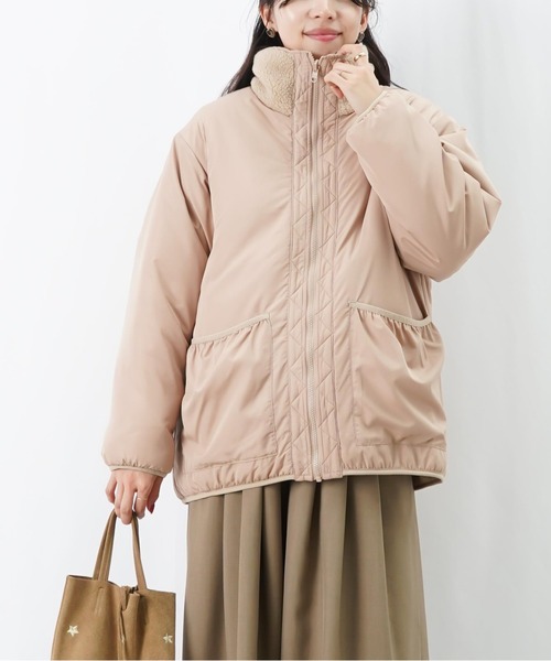 LUCA/LADY LUCK LUCA（ルカ/レディラックルカ）の「LC/LLL 中綿ボアリバーシブルブルゾン（ブルゾン・レディース・チャコールグレー/ブラック/ベージュ・FREE）」の9枚目の写真