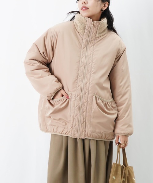 LUCA/LADY LUCK LUCA（ルカ/レディラックルカ）の「LC/LLL 中綿ボアリバーシブルブルゾン（ブルゾン・レディース・チャコールグレー/ブラック/ベージュ・FREE）」の11枚目の写真