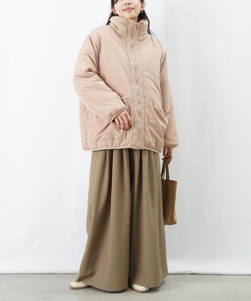 LUCA/LADY LUCK LUCA（ルカ/レディラックルカ）の「LC/LLL 中綿ボアリバーシブルブルゾン（ブルゾン・レディース・チャコールグレー/ブラック/ベージュ・FREE）」の13枚目の写真