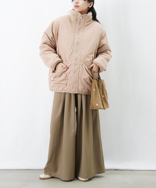 LUCA/LADY LUCK LUCA（ルカ/レディラックルカ）の「LC/LLL 中綿ボアリバーシブルブルゾン（ブルゾン・レディース・チャコールグレー/ブラック/ベージュ・FREE）」の14枚目の写真