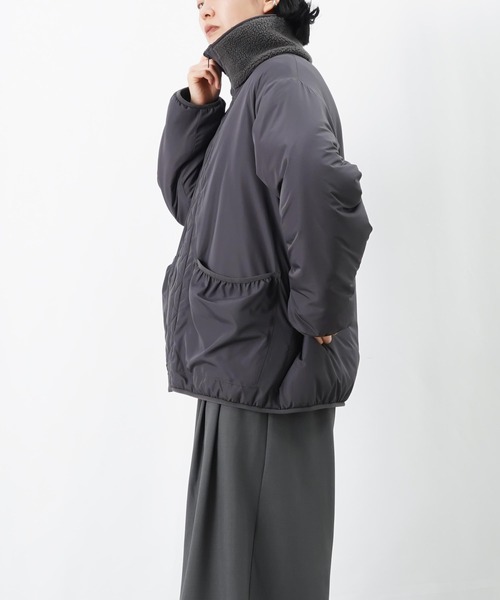 LUCA/LADY LUCK LUCA（ルカ/レディラックルカ）の「LC/LLL 中綿ボアリバーシブルブルゾン（ブルゾン・レディース・チャコールグレー/ブラック/ベージュ・FREE）」の20枚目の写真