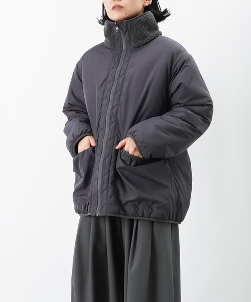 LUCA/LADY LUCK LUCA（ルカ/レディラックルカ）の「LC/LLL 中綿ボアリバーシブルブルゾン（ブルゾン・レディース・チャコールグレー/ブラック/ベージュ・FREE）」の22枚目の写真