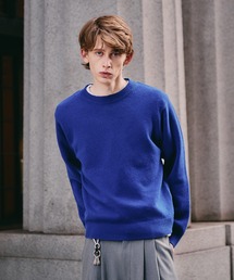 sweat like simple crewneck knit / スウェットライクシンプルクルーネックニット