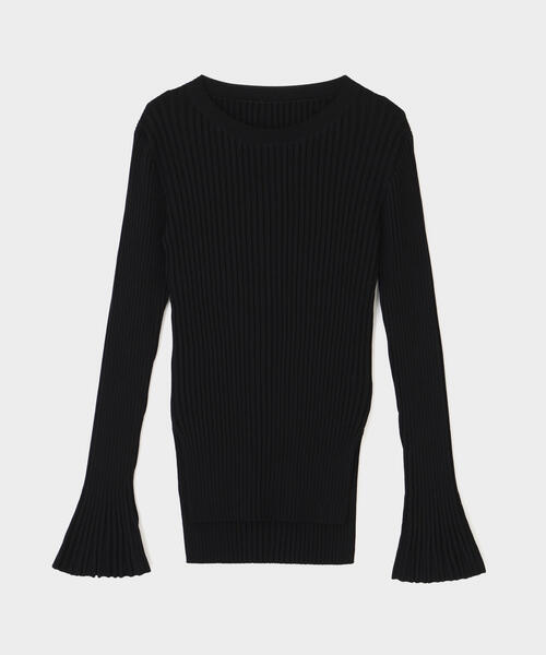 LE PHIL 黒の長袖トップス ◇ワイドリブロングスリーブニット（ニット/セーター）｜LE PHIL