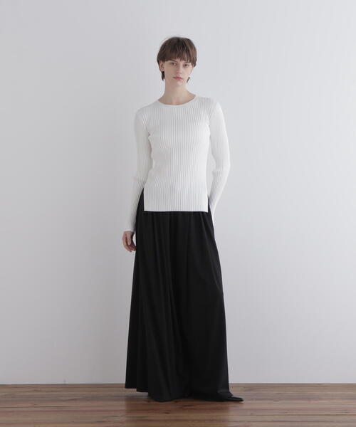 ◇ワイドリブロングスリーブニット（ニット/セーター）｜LE PHIL