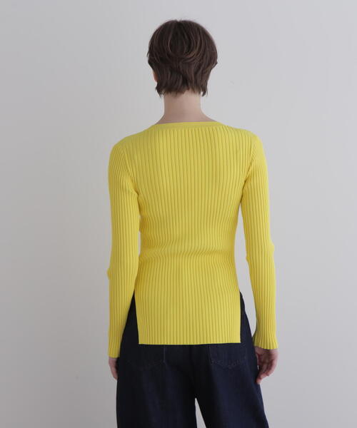 ◇ワイドリブロングスリーブニット（ニット/セーター）｜LE PHIL