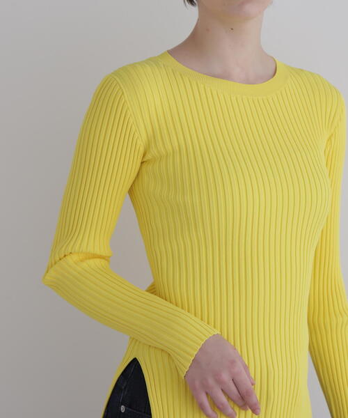 ◇ワイドリブロングスリーブニット（ニット/セーター）｜LE PHIL