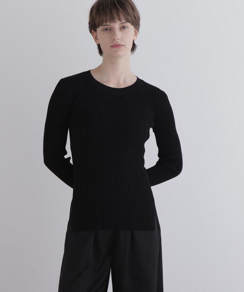◇ワイドリブロングスリーブニット（ニット/セーター）｜LE PHIL