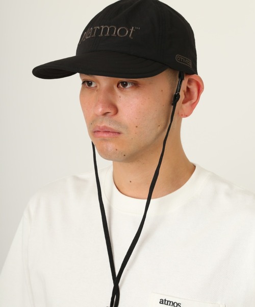 MARMOT(マーモット)の「Marmot x atmos Long Bill Cap / マーモット x アトモス ロング ビル キャップ 【SP】(キャップ・メンズ・ブラック/ベージュ・ONE SIZE)」の5枚目の写真