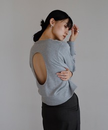ENC（エンク）の「back open sweat / バックオープンスウェット（スウェット・レディース）」