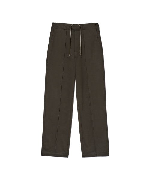 090 PIN TUCK JERSEY BAND PANT BROWN