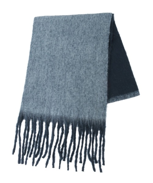 Green　Parks（グリーンパークス）の「・furry rate ヘアリーグラデーションマフラー（マフラー・レディース・ネイビー/キャメル/チャコールグレー・FREE）」の2枚目の写真