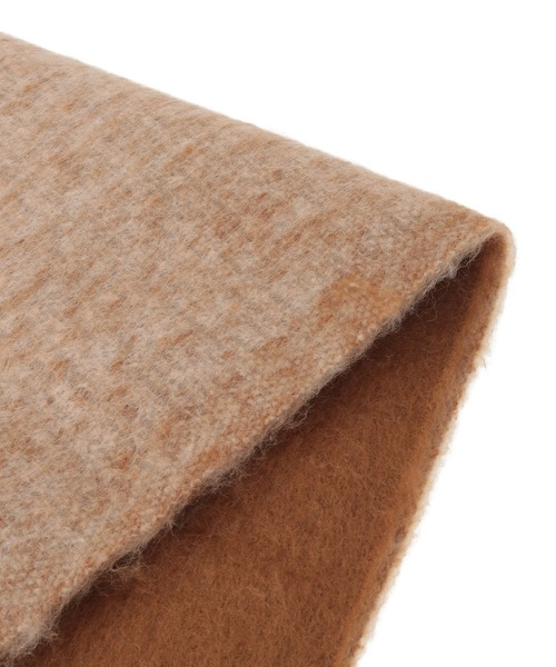 Green　Parks（グリーンパークス）の「・furry rate ヘアリーグラデーションマフラー（マフラー・レディース・ネイビー/キャメル/チャコールグレー・FREE）」の6枚目の写真