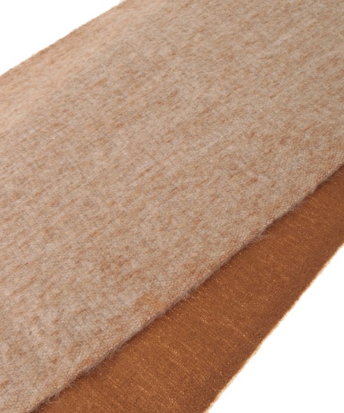 Green　Parks（グリーンパークス）の「・furry rate ヘアリーグラデーションマフラー（マフラー・レディース・ネイビー/キャメル/チャコールグレー・FREE）」の7枚目の写真