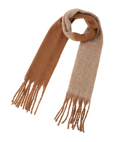 Green　Parks（グリーンパークス）の「・furry rate ヘアリーグラデーションマフラー（マフラー・レディース・ネイビー/キャメル/チャコールグレー・FREE）」の9枚目の写真