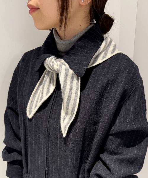 EDIT. FOR LULU(エディットフォールル)の「【hai/ハイ】Sophia Scarf(その他小物・レディース・ピンク/チャコールグレー・FREE)」の1枚目の写真