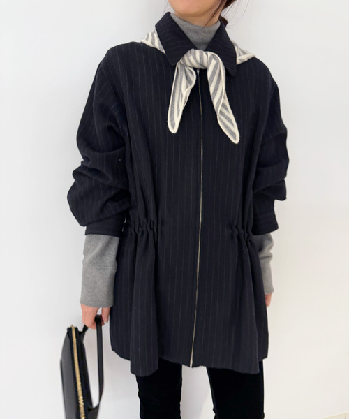 EDIT. FOR LULU(エディットフォールル)の「【hai/ハイ】Sophia Scarf(その他小物・レディース・ピンク/チャコールグレー・FREE)」の3枚目の写真