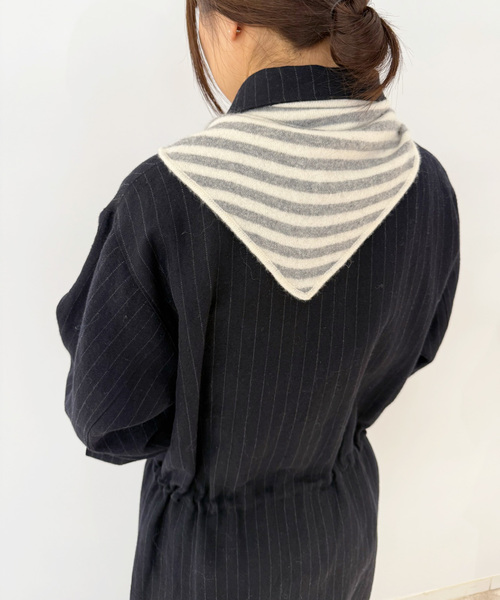 EDIT. FOR LULU(エディットフォールル)の「【hai/ハイ】Sophia Scarf(その他小物・レディース・ピンク/チャコールグレー・FREE)」の4枚目の写真