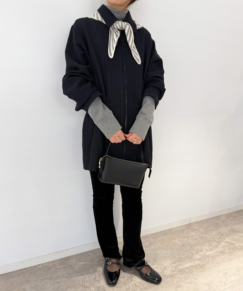 EDIT. FOR LULU(エディットフォールル)の「【hai/ハイ】Sophia Scarf(その他小物・レディース・ピンク/チャコールグレー・FREE)」の5枚目の写真