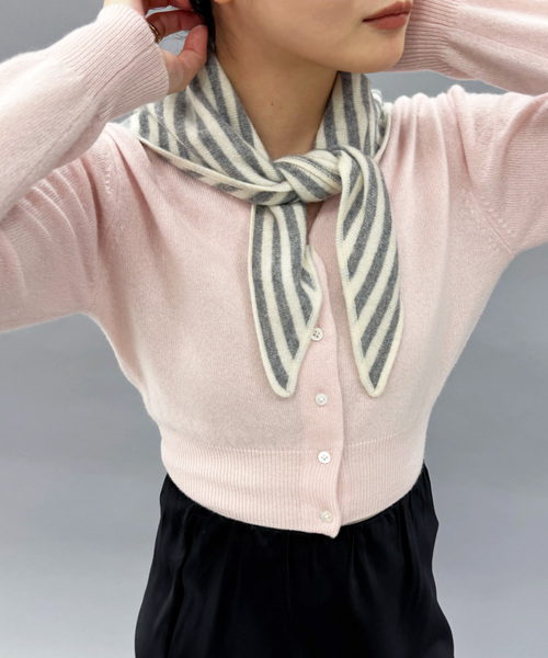 EDIT. FOR LULU(エディットフォールル)の「【hai/ハイ】Sophia Scarf(その他小物・レディース・ピンク/チャコールグレー・FREE)」の8枚目の写真