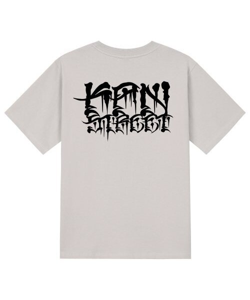 KAN6312(カン6312)の「KTC0183 ダークレタリング 半袖Tシャツ ベージュ(Tシャツ/カットソー・メンズ・その他・LARGE/MEDIUM/SMALL/X-LARGE)」の1枚目の写真
