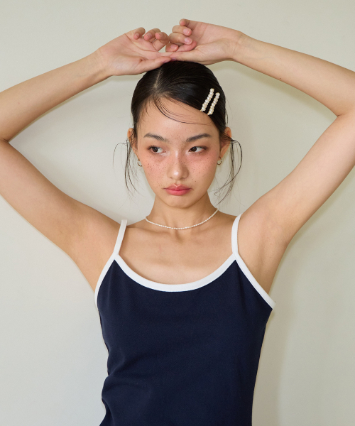 SALON DE YOHN(サロンドヨーン)の「Basic Pique Slip Dress_ Navy(ワンピース・レディース・その他・MEDIUM/SMALL)」の2枚目の写真