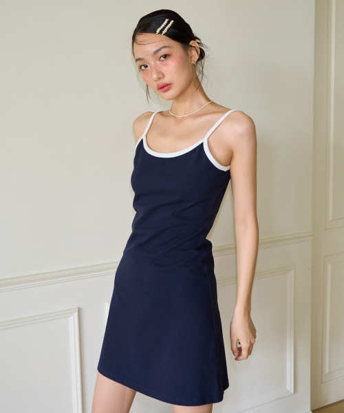 SALON DE YOHN(サロンドヨーン)の「Basic Pique Slip Dress_ Navy(ワンピース・レディース・その他・MEDIUM/SMALL)」の3枚目の写真