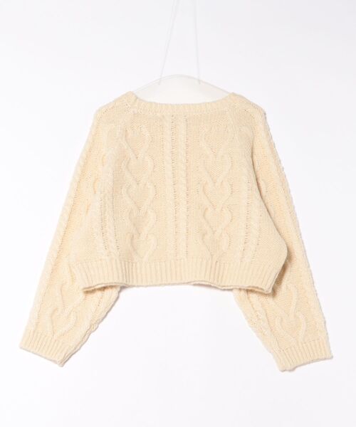 flower（フラワー）の「フラッフィーアランニット（ニット/セーター・レディース・レモンイエロー/レッド・FREE）」の21枚目の写真