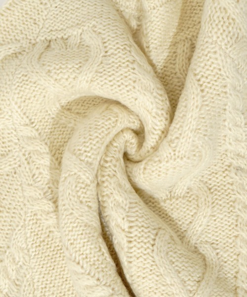 flower（フラワー）の「フラッフィーアランニット（ニット/セーター・レディース・レモンイエロー/レッド・FREE）」の12枚目の写真