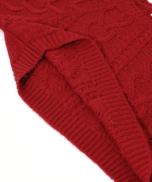 flower（フラワー）の「フラッフィーアランニット（ニット/セーター・レディース・レモンイエロー/レッド・FREE）」の17枚目の写真