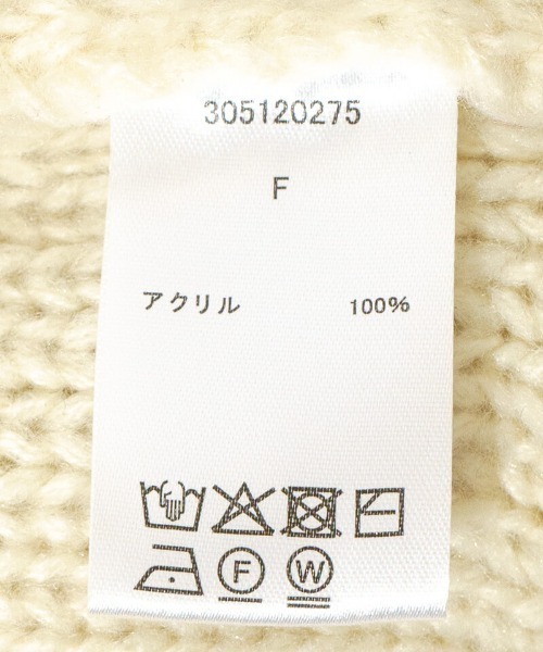 flower（フラワー）の「フラッフィーアランニット（ニット/セーター・レディース・レモンイエロー/レッド・FREE）」の20枚目の写真