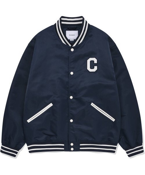 COVERNAT(カバーナット)の「Cロゴバスティジャケットネイビー(スタジャン・レディース・その他・LARGE/MEDIUM/SMALL/X-LARGE/X-SMALL/XX-LARGE)」の1枚目の写真