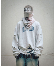 SCHISM INDUCING（スキズムインデューシング）の「BORO SWEATSHIRT GREY（スウェット）」