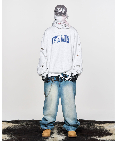 SCHISM INDUCING（スキズムインデューシング）の「BORO SWEATSHIRT GREY（スウェット・レディース・その他・MEDIUM/LARGE）」の8枚目の写真