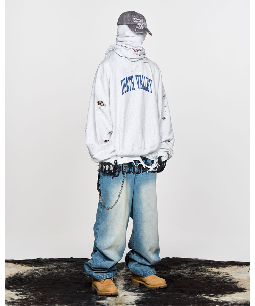 SCHISM INDUCING（スキズムインデューシング）の「BORO SWEATSHIRT GREY（スウェット・レディース・その他・MEDIUM/LARGE）」の9枚目の写真