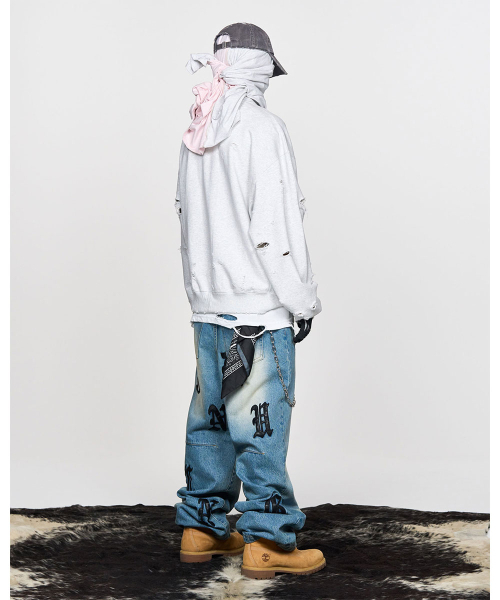 SCHISM INDUCING（スキズムインデューシング）の「BORO SWEATSHIRT GREY（スウェット・レディース・その他・MEDIUM/LARGE）」の10枚目の写真