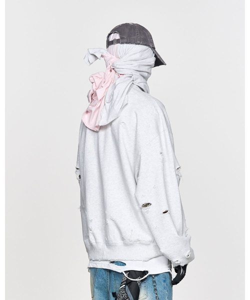 SCHISM INDUCING（スキズムインデューシング）の「BORO SWEATSHIRT GREY（スウェット・レディース・その他・MEDIUM/LARGE）」の14枚目の写真