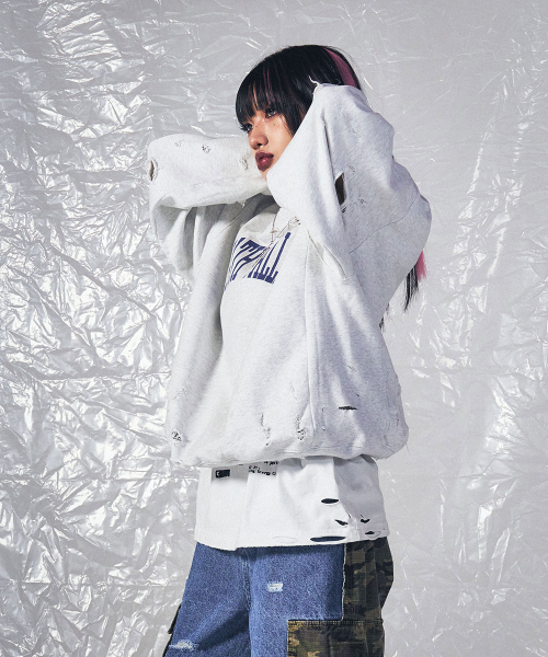 SCHISM INDUCING（スキズムインデューシング）の「BORO SWEATSHIRT GREY（スウェット・レディース・その他・MEDIUM/LARGE）」の16枚目の写真