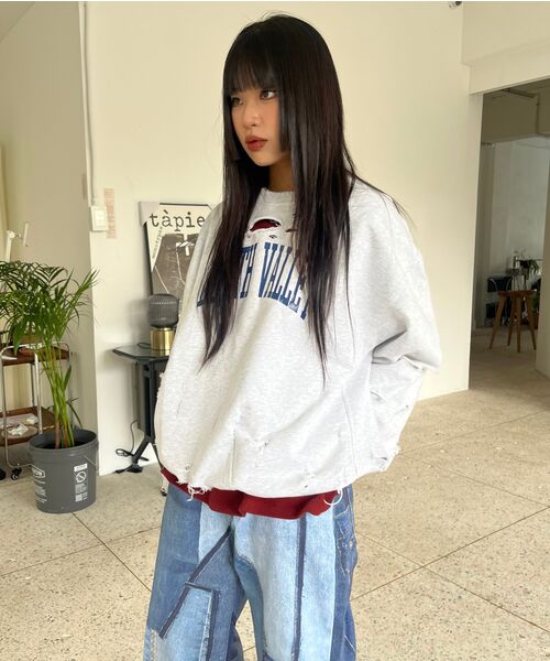 SCHISM INDUCING（スキズムインデューシング）の「BORO SWEATSHIRT GREY（スウェット・レディース・その他・MEDIUM/LARGE）」の20枚目の写真