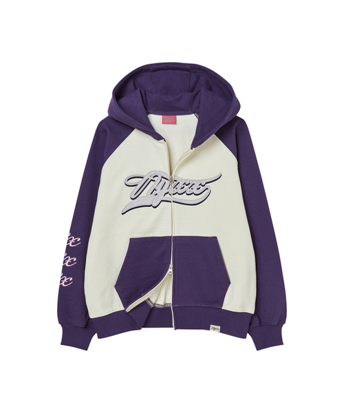 NYXX（エヌワイエックスエックス）の「COLOR BLOCK FLOW HOOD ZIP-UP PURPLE（パーカー・レディース・その他・FREE）」の2枚目の写真