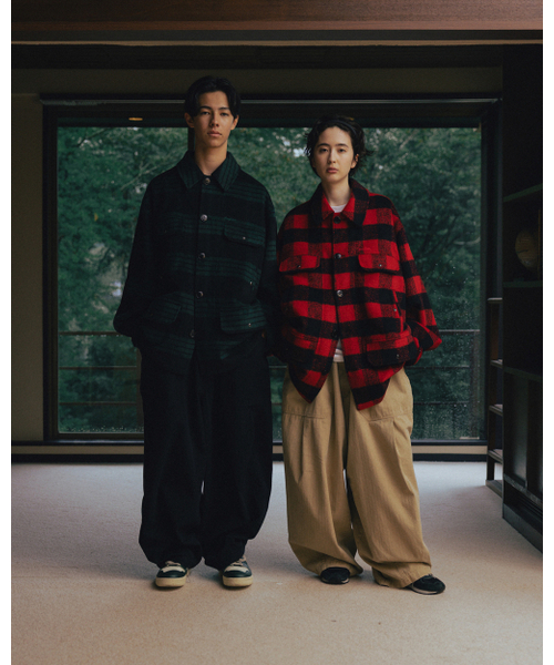 ANGLAN(アングラン)の「Mackinaw Checked Jacket - Red(その他アウター・メンズ・その他・FREE)」の4枚目の写真
