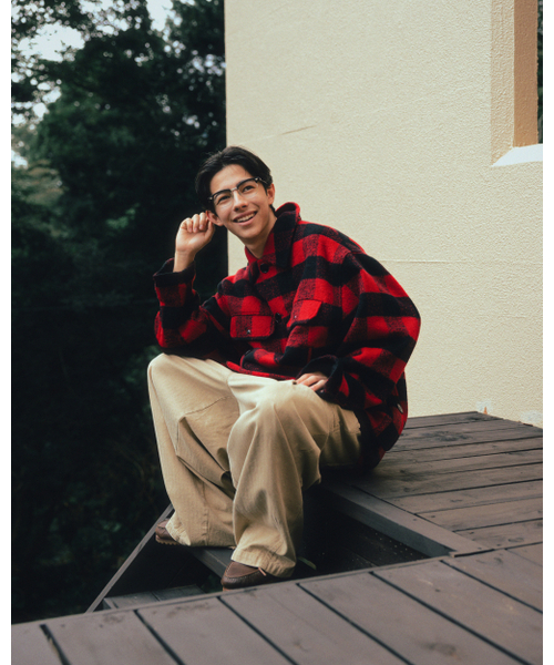 ANGLAN(アングラン)の「Mackinaw Checked Jacket - Red(その他アウター・メンズ・その他・FREE)」の6枚目の写真