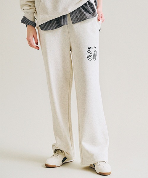 studio CLIP(スタディオクリップ)の「【daily CLIP × holiday】スウェットパンツ(スウェットパンツ・レディース・ホワイト/グレー・FREE)」の1枚目の写真