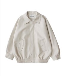 LADY VOLUME（レディーボリューム）の「465-1ビーガンレザーオーバーフィットジャケット_CREAM（ライダースジャケット）」