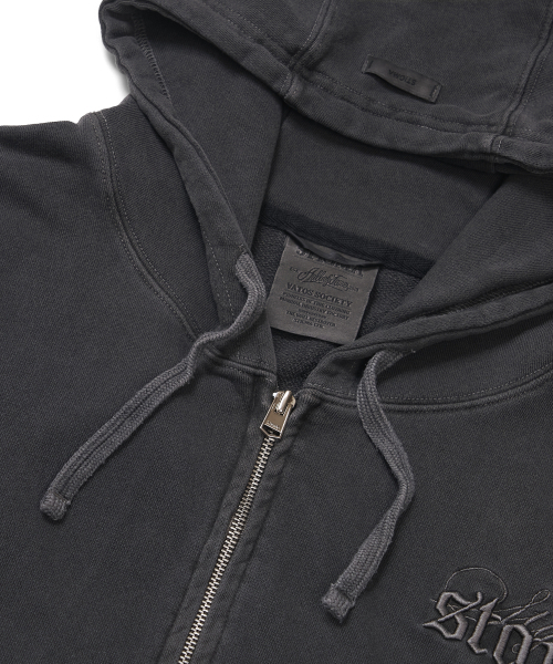 STIGMA(スティグマ)の「PIGMENT ML CROP ZIP-UP CHACOAL(パーカー・メンズ・その他・X-LARGE/LARGE/MEDIUM)」の4枚目の写真
