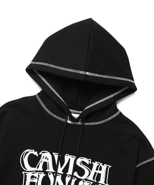 Cavish(カビシ)の「CFT STITCH POINT HOODIE BLACK(CV2DSUM404A)(パーカー・メンズ・ブラック・LARGE/MEDIUM/SMALL)」の3枚目の写真