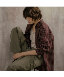 Oversized checked shirt [FRFA01SH10]_Navy
