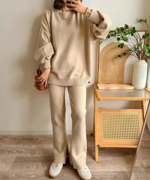 NOAHL(ノアル)の「【NOAHL】オーバーニットプルオーバー《mayoさんコラボ》(ニット/セーター・レディース・チャコール/ベージュ/ブラウン・M/S)」の5枚目の写真